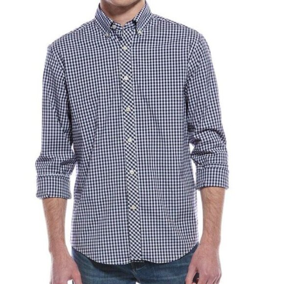 Ben Sherman Signature Long Sleeve Blue Gingham Shirt Size Medium - Picture 1 of 10